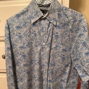 GEORGE STRAIT SHIRTS BY WRANGLER, SIZE MEDIUM, PAISLEY PRINT, LS